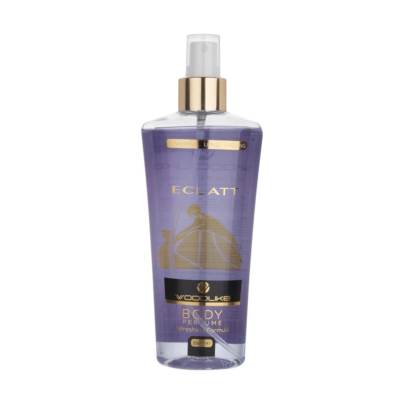 gvf5e64fg67gf6f4 بادی اسپلش زنانه وود لایک (Wood Like) مدل Eclatt حجم 250 میلی لیتر