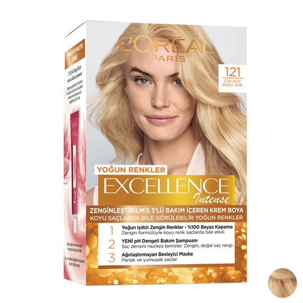 کیت رنگ مو لورآل (L'Oreal) مدل Excellence شماره 121 حجم 48 میلی‌لیتر