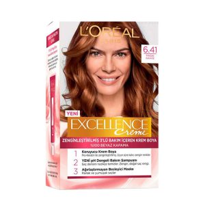 کیت رنگ مو لورآل (L'Oreal) مدل Excellence شماره 6.41 حجم 48 میلی‌لیتر