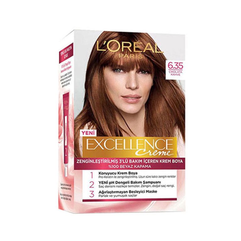 کیت رنگ مو لورآل (L'Oreal) مدل Excellence شماره 6.35 حجم 48 میلی‌لیتر