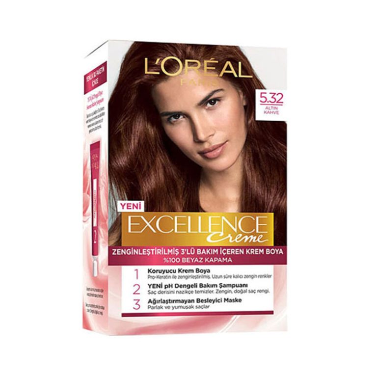 کیت رنگ مو لورآل (L'Oreal) مدل Excellence شماره 5.32 رنگ حجم 48 میلی لیتر