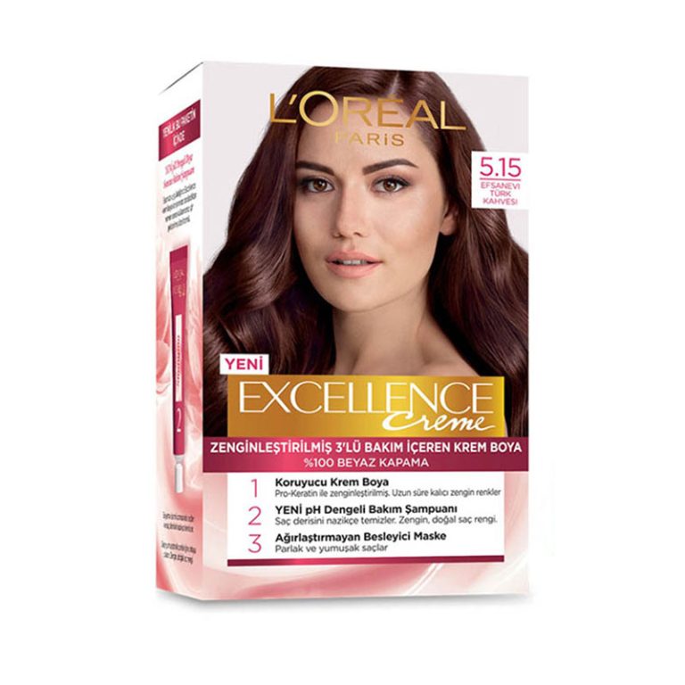 کیت رنگ مو لورآل (L'Oreal) مدل Excellence شماره 5.15 حجم 48 میلی‌لیتر