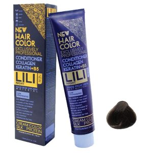 رنگ مو کم آمونیاک لی لی نایت (Lili Night) شماره A6 رنگ بلوند خاکستری تیره حجم 120 میلی لیتر