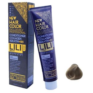 رنگ مو کم آمونیاک لی لی نایت (Lili Night) شماره A8 رنگ بلوند خاکستری روشن حجم 120 میلی لیتر