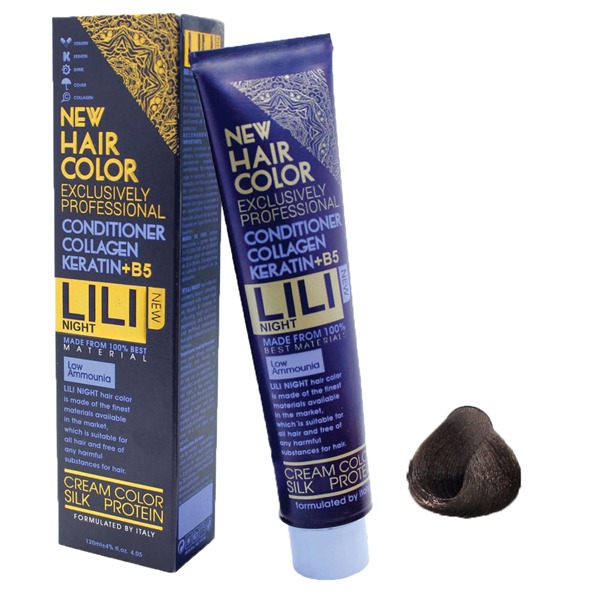 رنگ مو کم آمونیاک لی لی نایت (Lili Night) شماره N6 رنگ بلوند تیره حجم 120 میلی لیتر