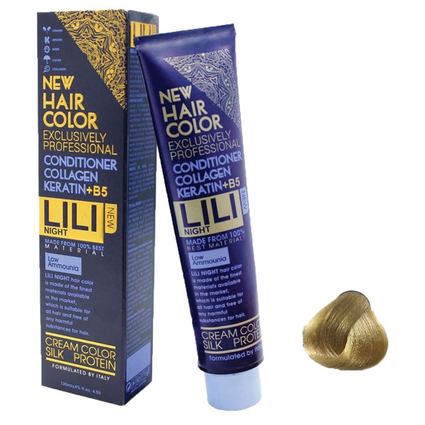 رنگ مو کم آمونیاک لی لی نایت (Lili Night) شماره N9 رنگ بلوند خیلی روشن حجم 120 میلی لیتر