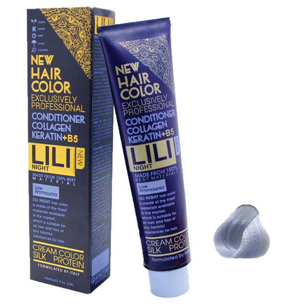 رنگ مو کم آمونیاک لی لی نایت (Lili Night) شماره PR16 رنگ یخی آلاسکایی حجم 120 میلی لیتر