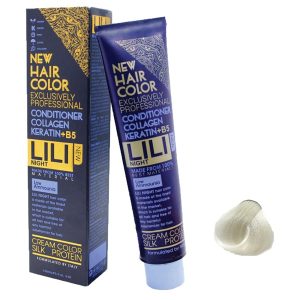 رنگ مو کم آمونیاک لی لی نایت (Lili Night) شماره PR17 رنگ یخی سیبری حجم 120 میلی لیتر