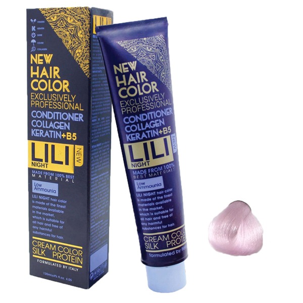 رنگ مو کم آمونیاک لی لی نایت (Lili Night) شماره PR2 رنگ پوست پیازی حجم 120 میلی لیتر
