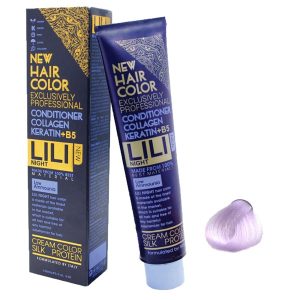 رنگ مو کم آمونیاک لی لی نایت (Lili Night) شماره PR4 رنگ یاسی حجم 120 میلی لیتر