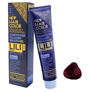 رنگ مو کم آمونیاک لی لی نایت (Lili Night) شماره PR5 رنگ قرمز آلبالویی حجم 120 میلی لیتر