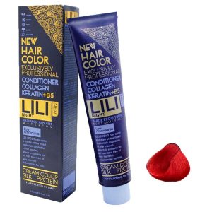 رنگ مو کم آمونیاک لی لی نایت (Lili Night) شماره PR6 رنگ قرمز اسکارلتی حجم 120 میلی لیتر