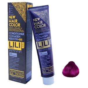 رنگ مو فانتزی کم آمونیاک لی لی نایت (Lili Night) شماره F2 رنگ سرخابی حجم 30 میلی لیتر