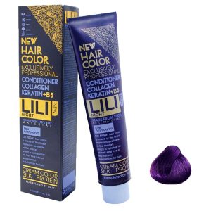 رنگ مو فانتزی کم آمونیاک لی لی نایت (Lili Night) شماره F4 رنگ ویولت حجم 30 میلی لیتر