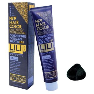 رنگ مو فانتزی کم آمونیاک لی لی نایت (Lili Night) شماره F10 رنگ سبز کله غازی حجم 30 میلی لیتر