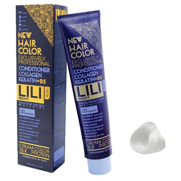 رنگ مو کم آمونیاک لی لی نایت (Lili Night) شماره 000 رنگ روشن کننده حجم 120 میلی لیتر