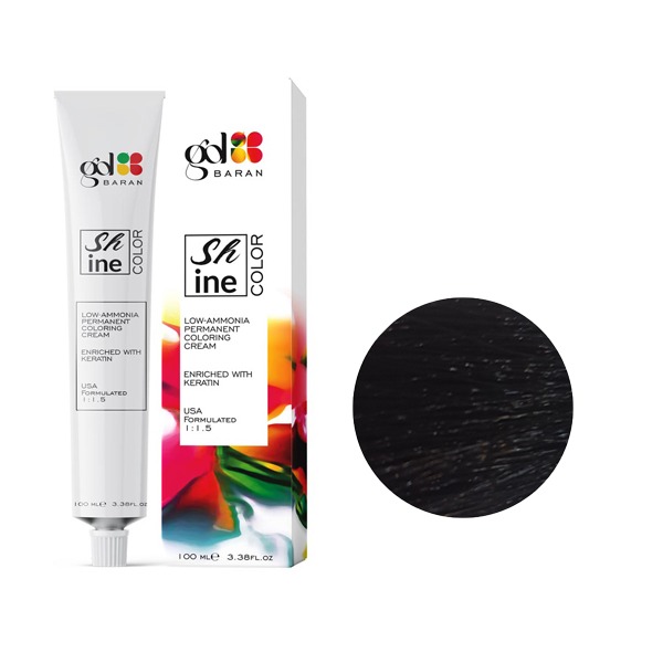 رنگ مو گل باران (Gol Baran) شماره 1 رنگ مشکی حجم 100 میلی لیتر