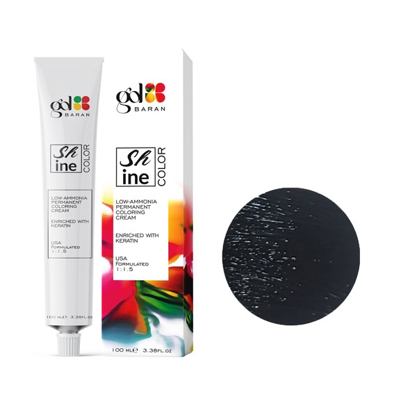 رنگ مو گل باران (Gol Baran) شماره 3.1 رنگ قهوه ای خاکستری تیره حجم 100 میلی لیتر