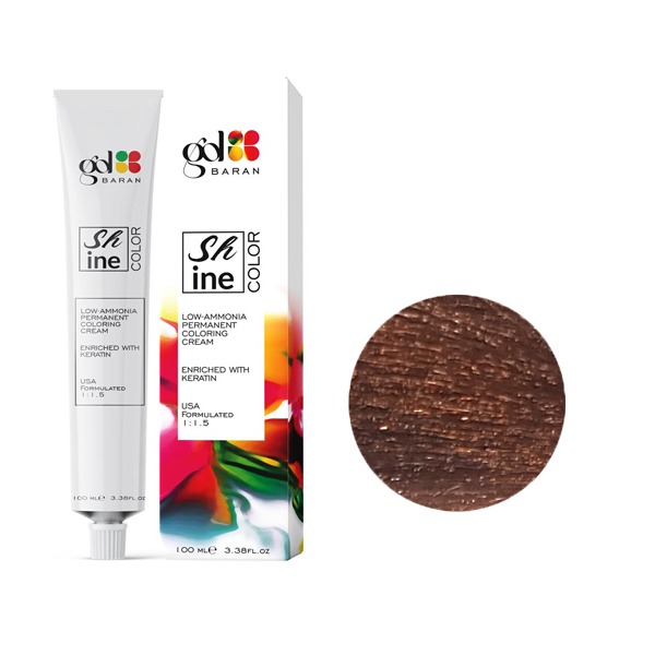 رنگ مو گل باران (Gol Baran) شماره 5.56 رنگ فندقی روشن حجم 100 میلی لیتر