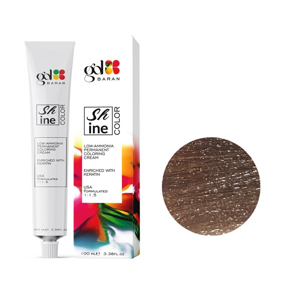 رنگ مو گل باران (Gol Baran) شماره 5.57 رنگ کاراملی روشن حجم 100 میلی لیتر