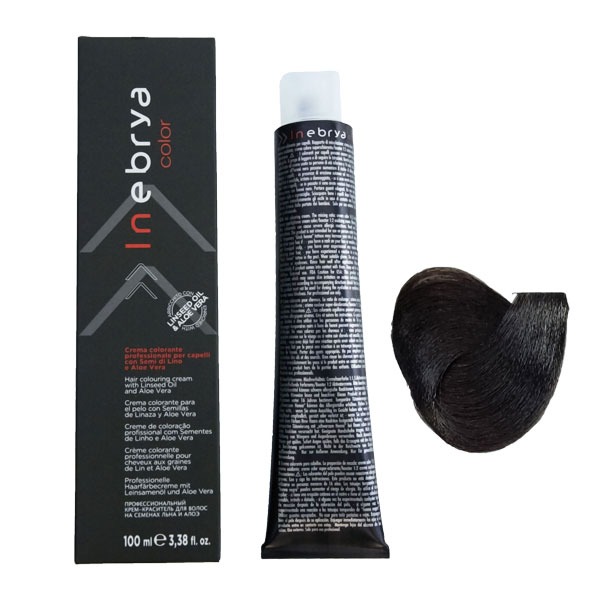 رنگ مو اینبریا (Inebrya) شماره 4 رنگ شاه بلوطی خالص حجم 100 میلی لیتر