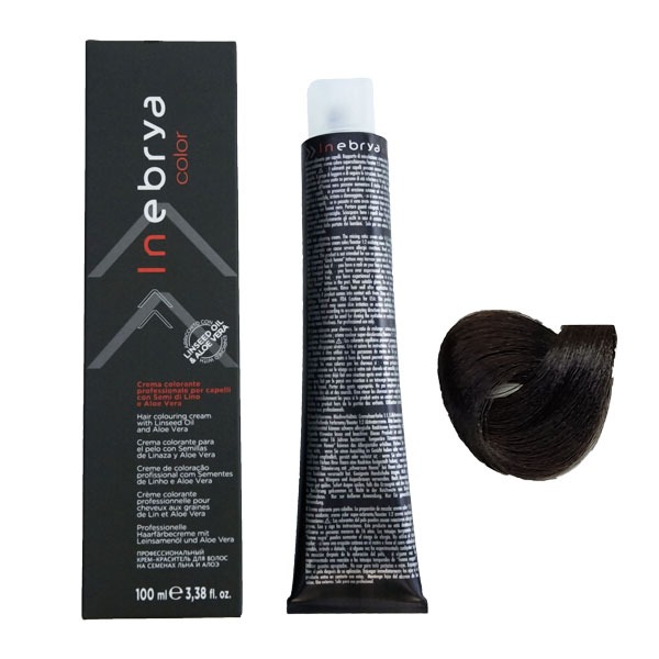 رنگ مو اینبریا (Inebrya) شماره 4.0 رنگ شاه بلوطی حجم 100 میلی لیتر