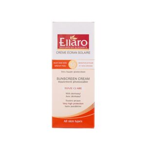 ضد آفتاب الارو (Ellaro) با spf 50 مناسب انواع پوست بژ روشن حجم 50 میلی‌‌لیتر