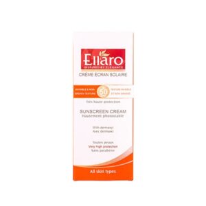 ضد آفتاب الارو (Ellaro) با spf 50 مناسب انواع پوست بی رنگ حجم 50 میلی‌‌لیتر
