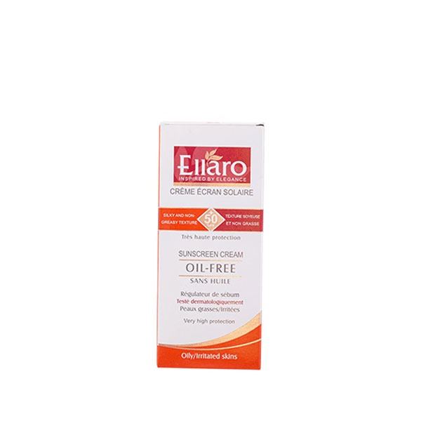1684 (26876091663329765c) ضد آفتاب الارو (Ellaro) با spf 50 مناسب پوست چرب بی رنگ حجم 40 میلیلیتر