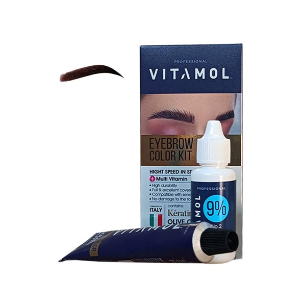 2762 (89109601683034783c) کيت رنگ ابرو ویتامول (VITAMOL) شماره B1 بلوند متوسط