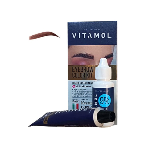 2763 (89081771683034807c) کيت رنگ ابرو ویتامول (VITAMOL) شماره B2 بلوند روشن