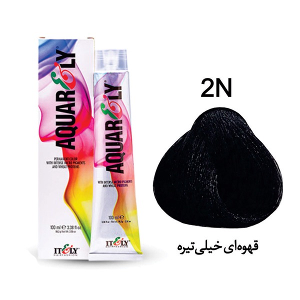 2N (47033731721377806c) رنگ مو آکوارلی (AQUARELY) شماره 2N حجم 100 میلی لیتر