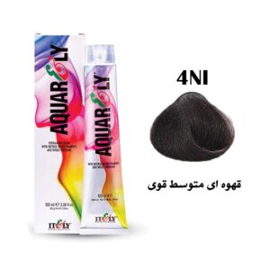 رنگ مو آکوارلی (AQUARELY) شماره (4.00) 4NI حجم 100 میلی لیتر