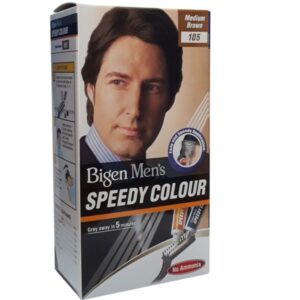 کیت رنگ مو مردانه بیگن (Bigen) مدل Speedy Colour شماره 105 رنگ قهواه ای متوسط حجم 40 میلی‌لیتر